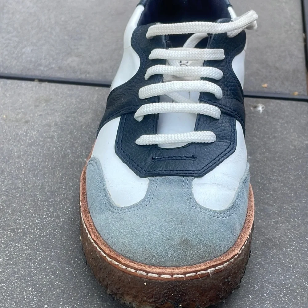 ED - Ellen Stylish Blue and White Sneakers Danby 3 - Picture 3 of 14